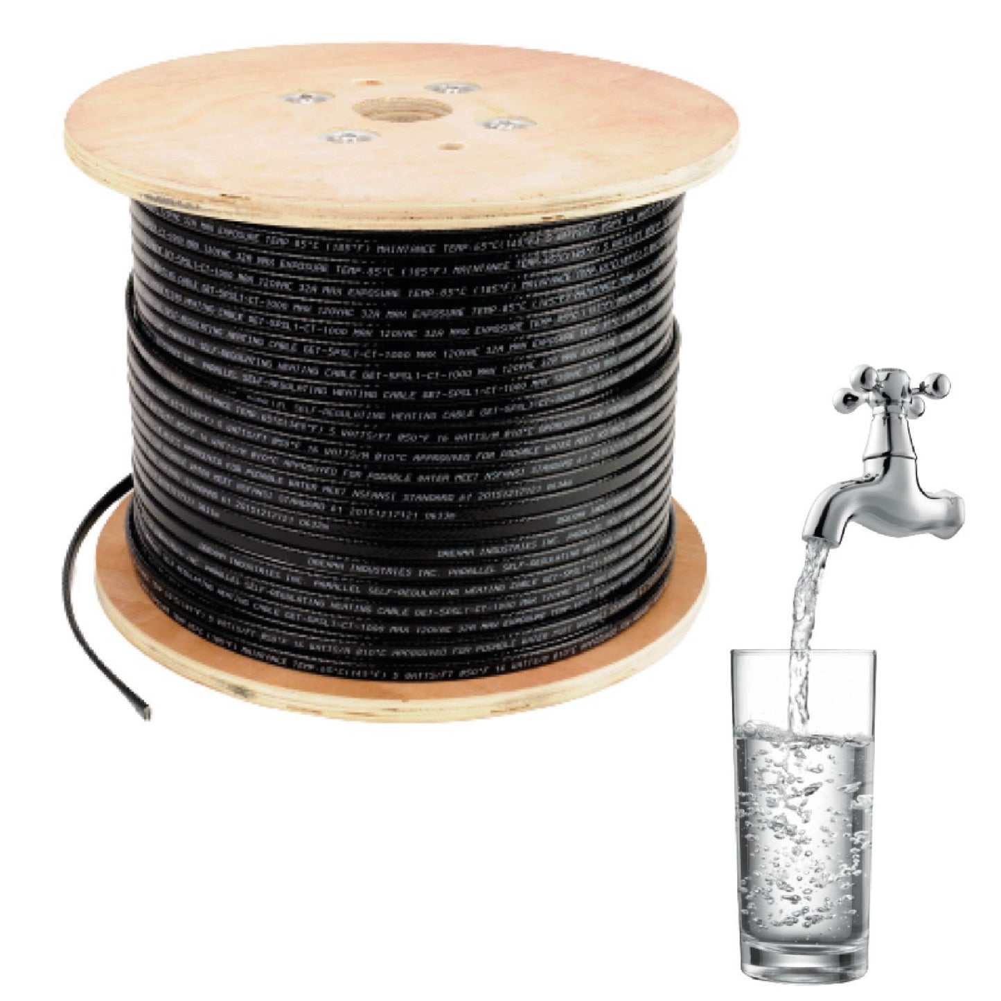 Câble autorégulant TLC-PW pour eau potable (vendu au pied linéaire)