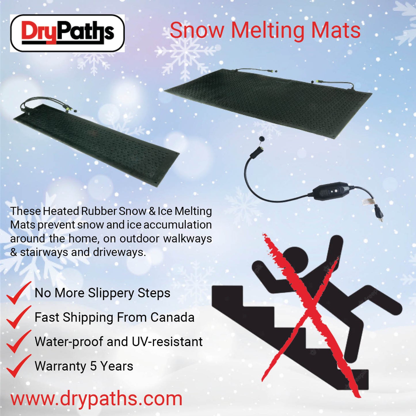 DP-3810 Snow Melting Mats 38" x 10"